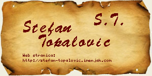 Stefan Topalović vizit kartica